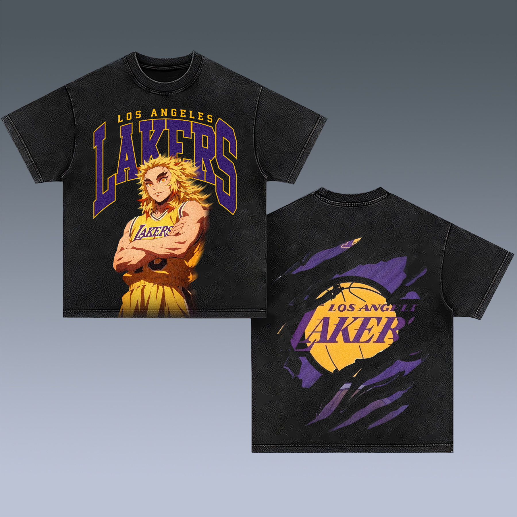Unisex Vintage Tee丨 Lakers X One Piece Tee
