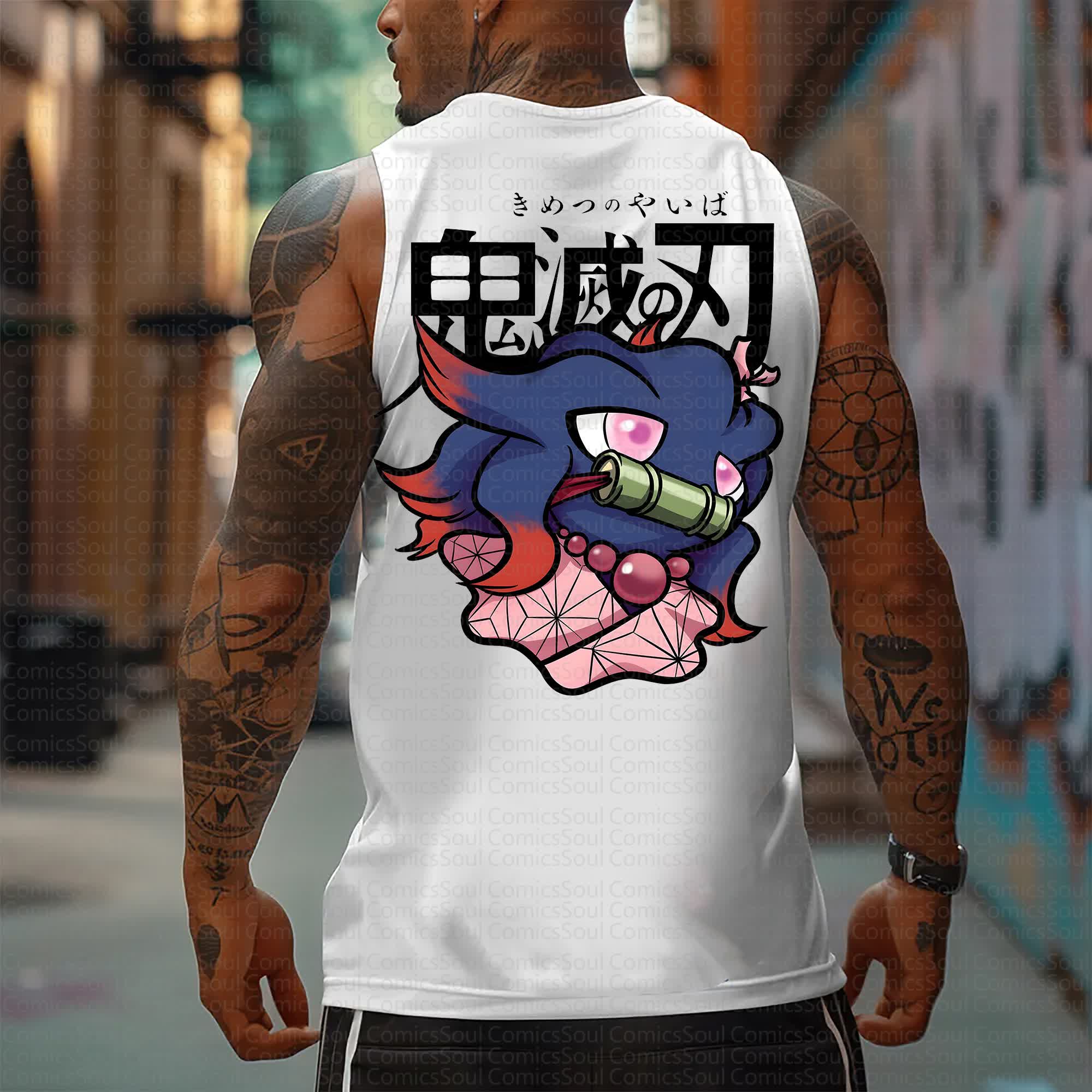 Unisex “Demon Slayer X Pokémon” Casual Anime  Tank Top