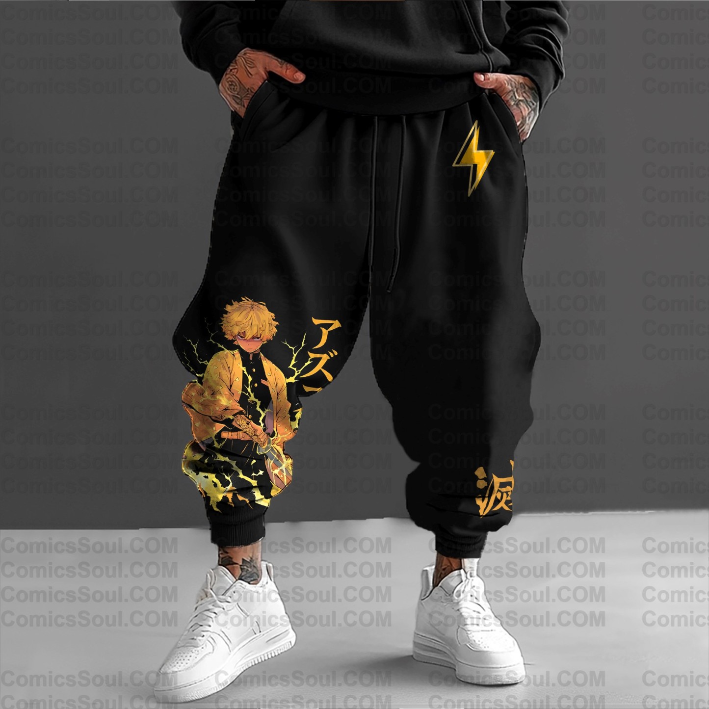 Unisex Anime Inspired Vintage Pants丨Demon Slayer X Pokémon