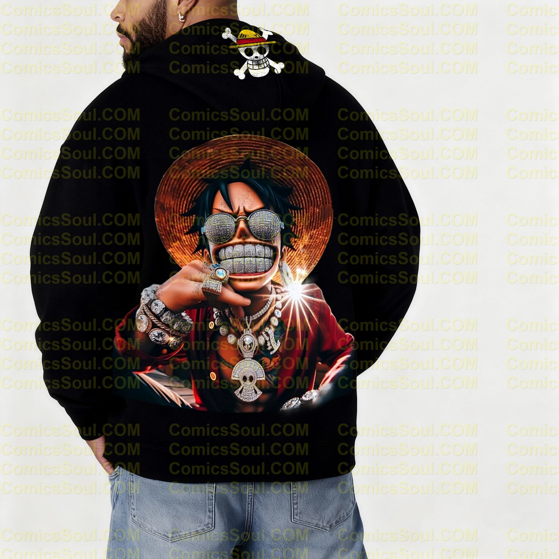 Unisex Graphic Streetwear Vintage Zipper Cardigan Plush Hoodie