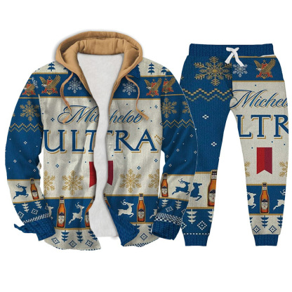 Unisex Fake Two Gradient Plaid Long-Sleeved Shirts Jacket Set