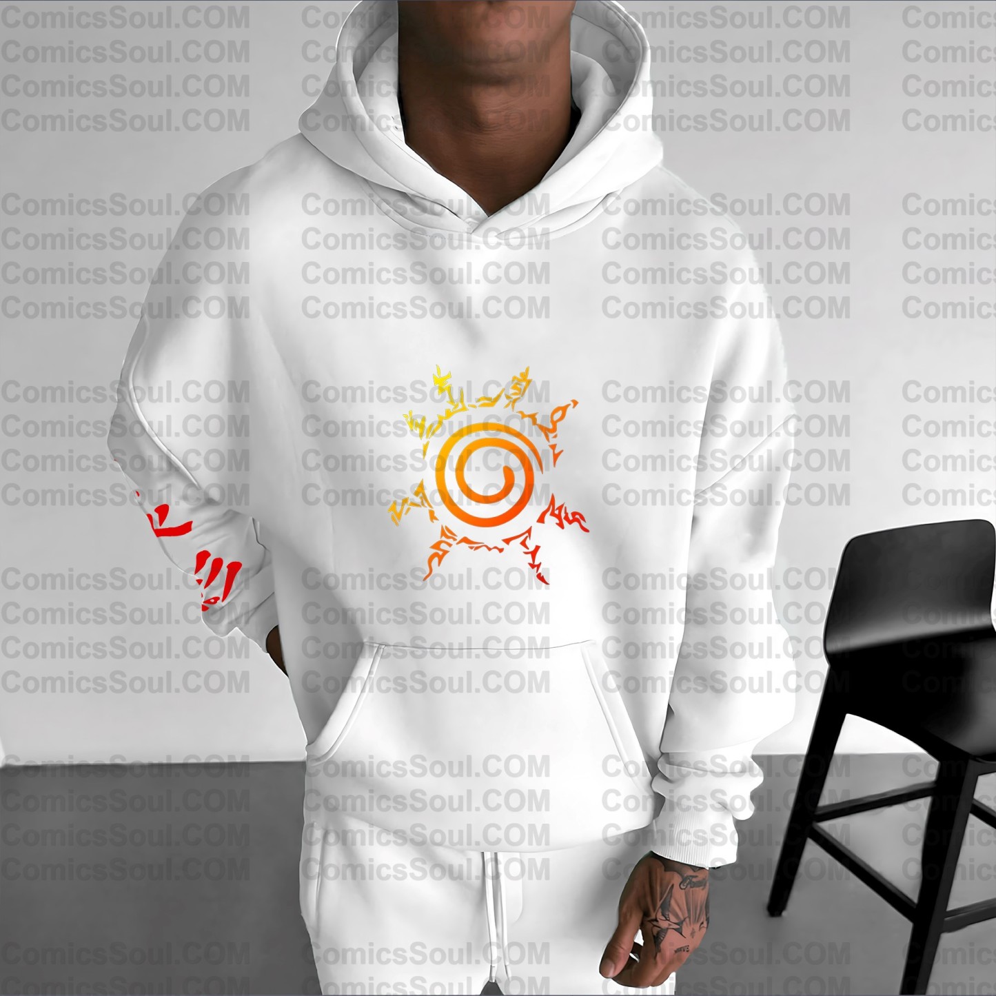 Plus Velvet Unisex Anime Graphic Streetwear Vintage Hoodie