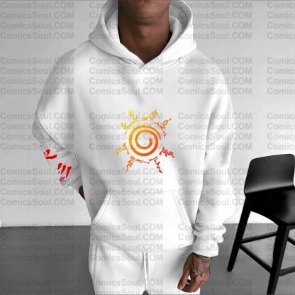 Plus Velvet Unisex Anime Graphic Streetwear Vintage Hoodie