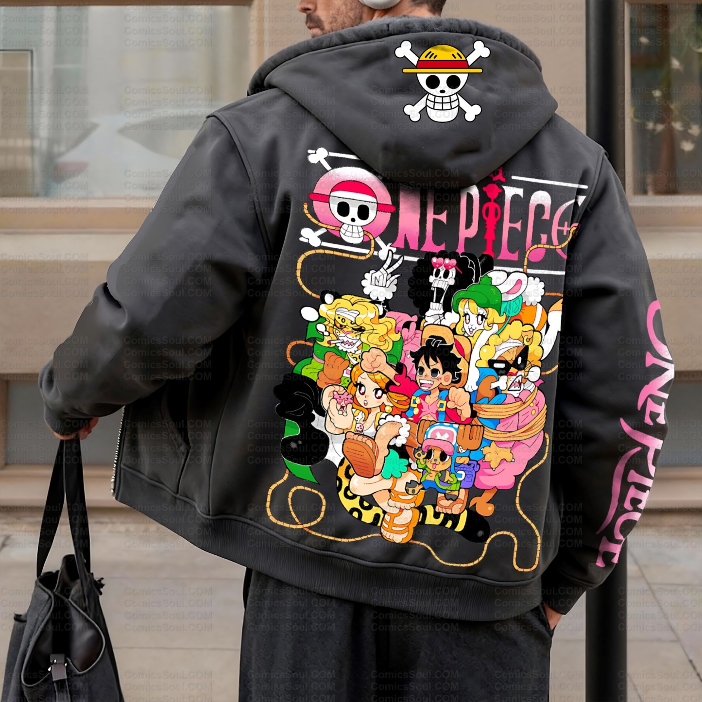 Unisex Graphic Streetwear Vintage Zipper Cardigan Plush Hoodie