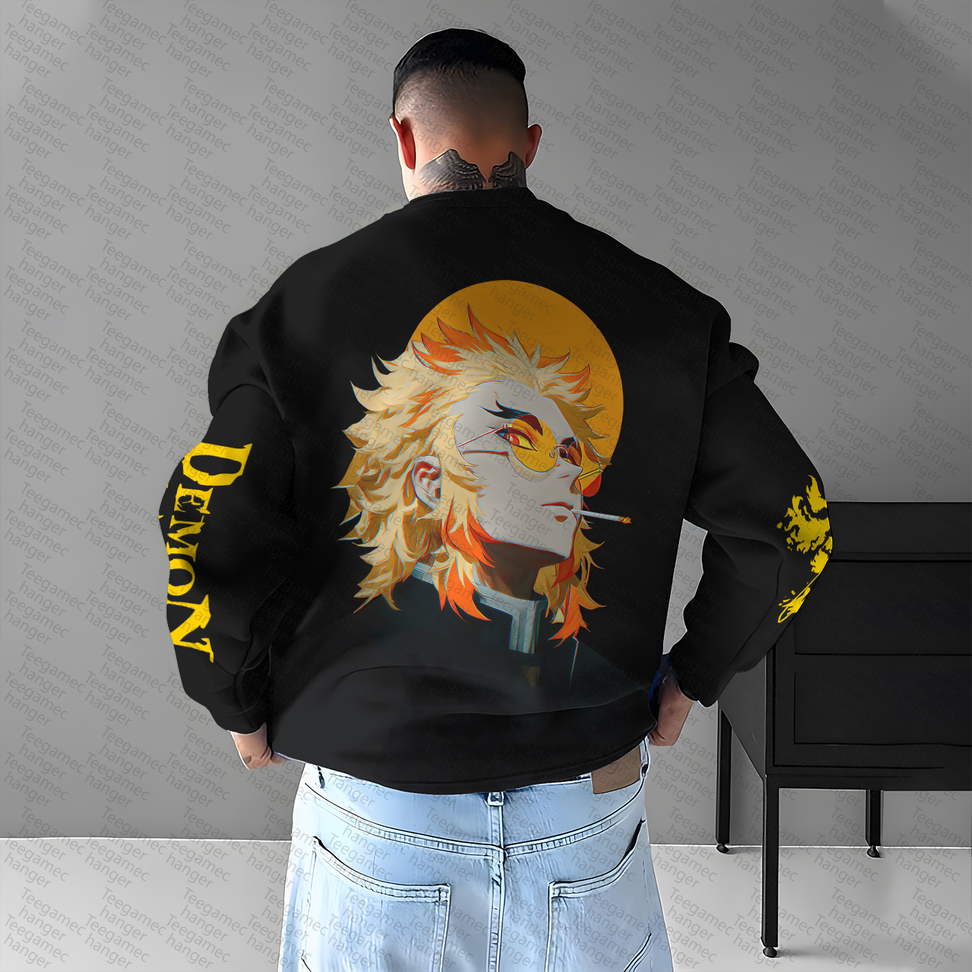 Unisex Anime Graphic Inspired Vintage Sweatshirt