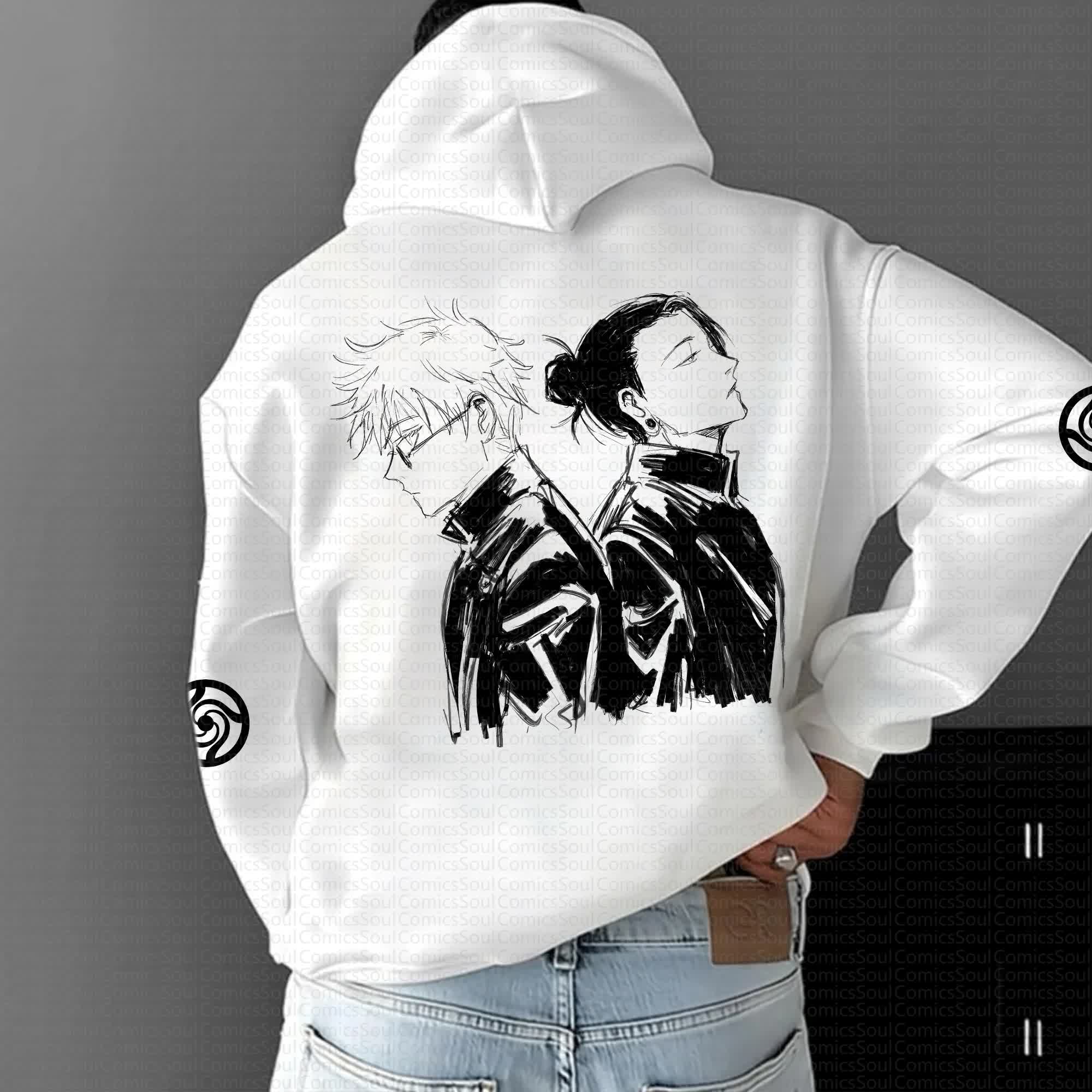 Unisex Anime Graphic Streetwear Vintage Hoodie丨Jujutsu Kaisen