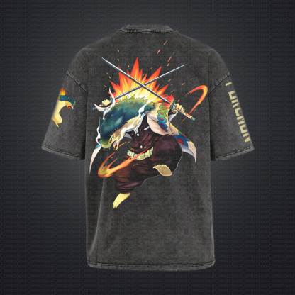 Unisex "Pokémon" Anime Style Vintage Washed T-Shirt