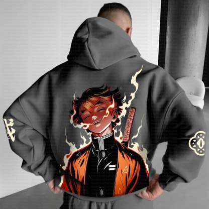Unisex “Demon Slayer” Anime Graphic Streetwear Vintage Hoodie