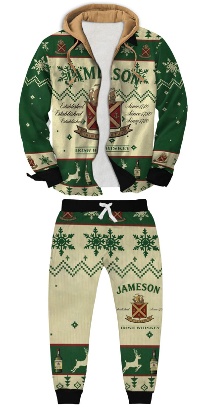 Unisex Fake Two Gradient Plaid Long-Sleeved Shirts Jacket Set