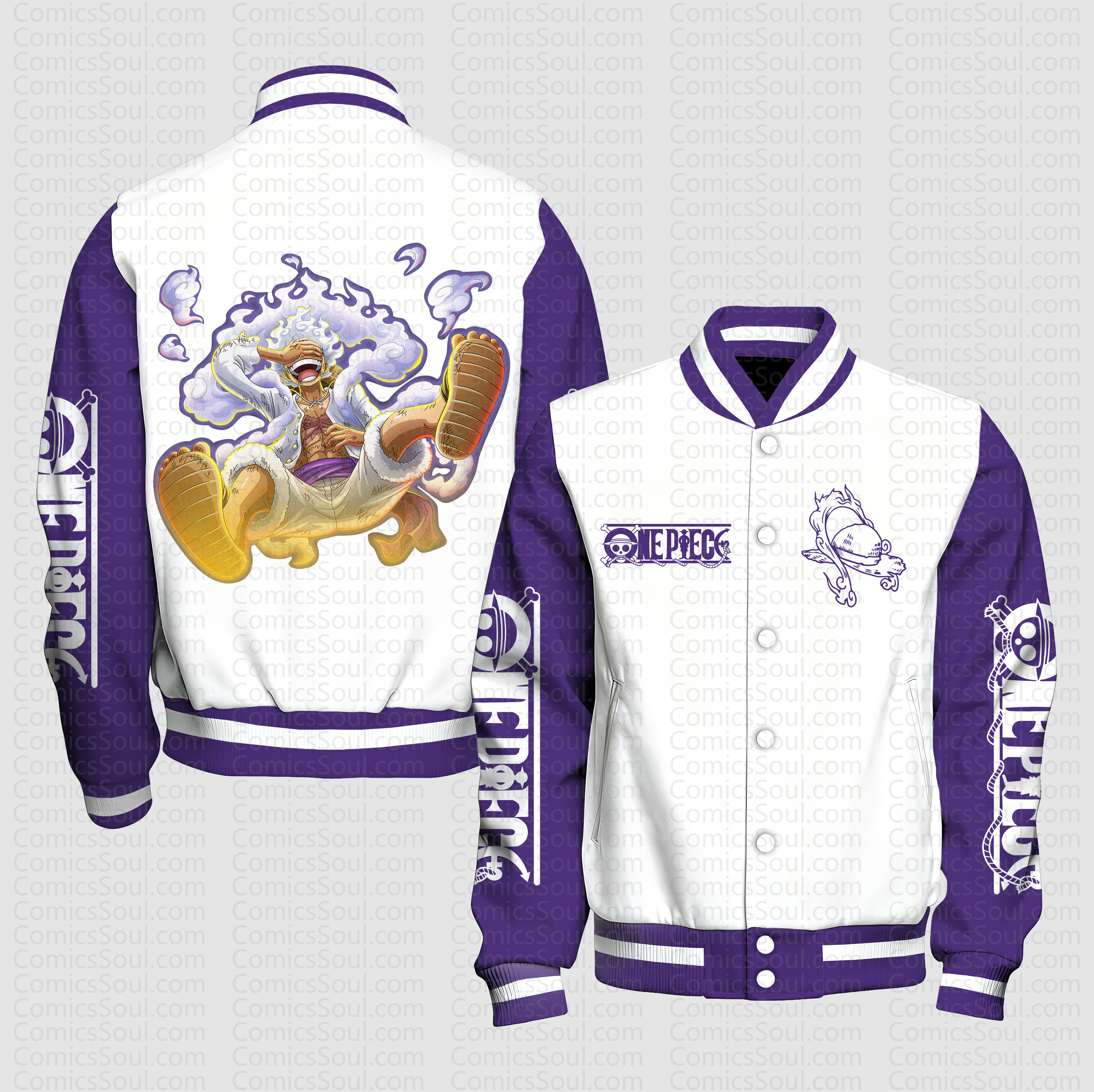 Unisex Vintage Anime Graphic Jacket