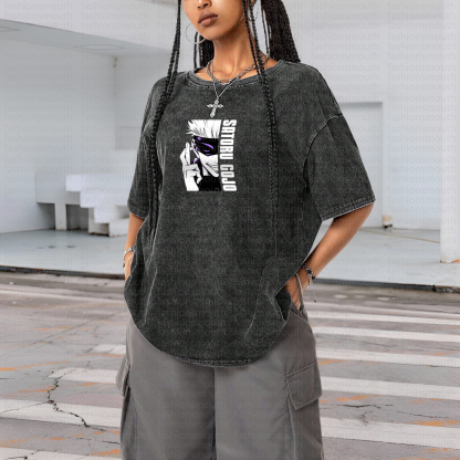 "Jujutsu Kaisen" Anime Vintage High Quality Washed T-Shirt