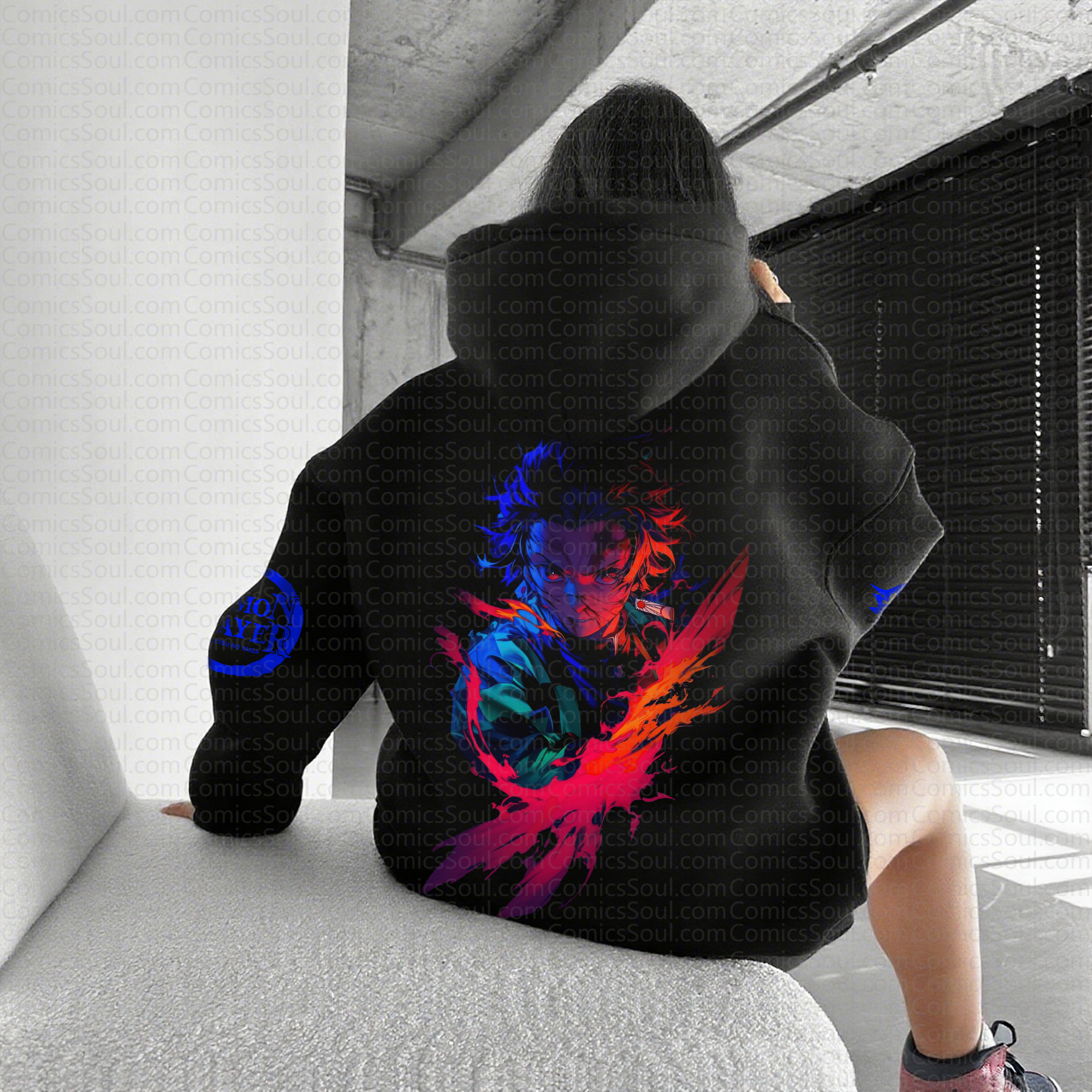 " Demon Slayer " Anime Inspired Vintage Hoodie