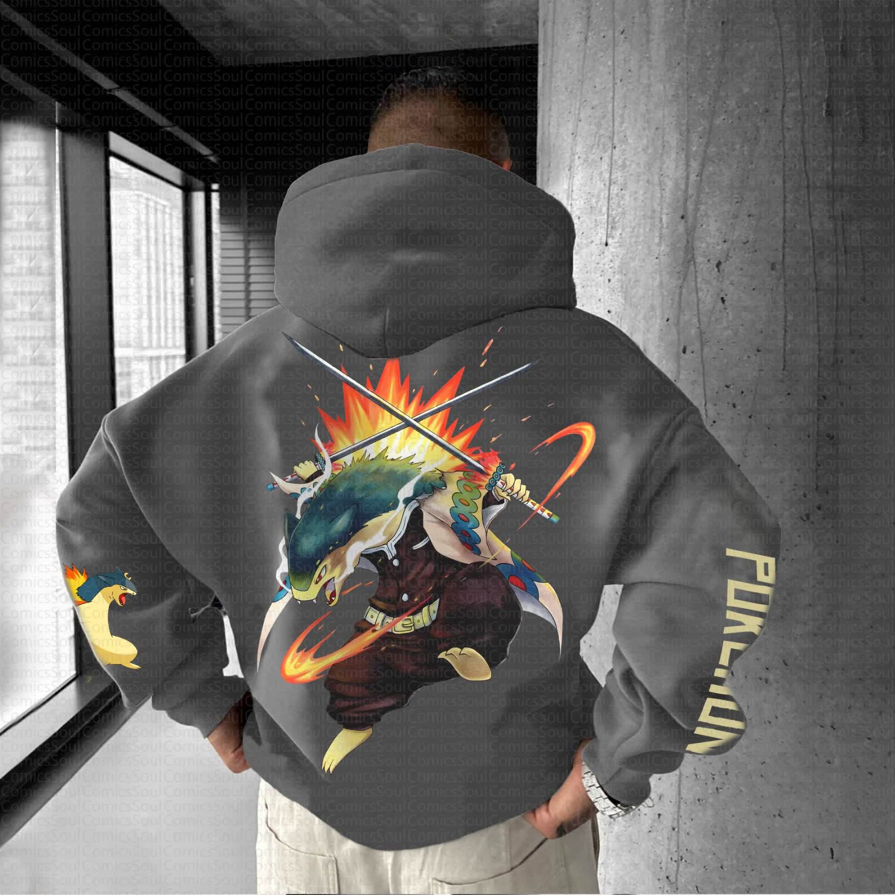 Unisex “Pokémon” Anime Graphic Streetwear Vintage Hoodie