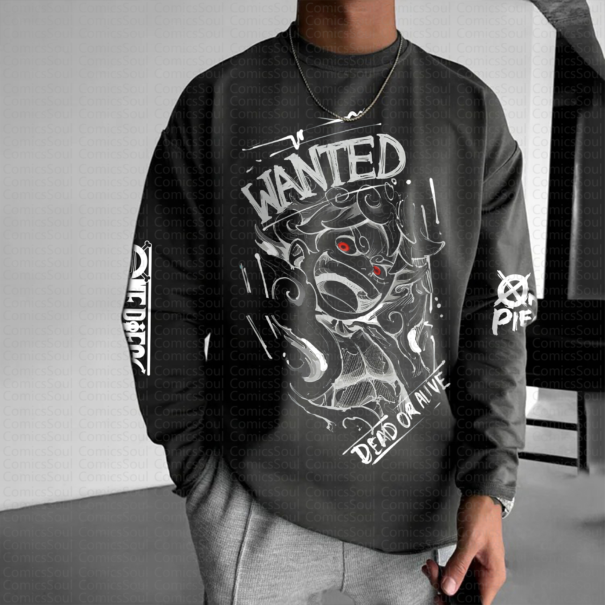 Unisex “One Piece” Anime Graphic Streetwear Vintage Long-Sleeved T-shirt