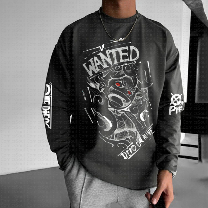 Unisex “One Piece” Anime Graphic Streetwear Vintage Long-Sleeved T-shirt