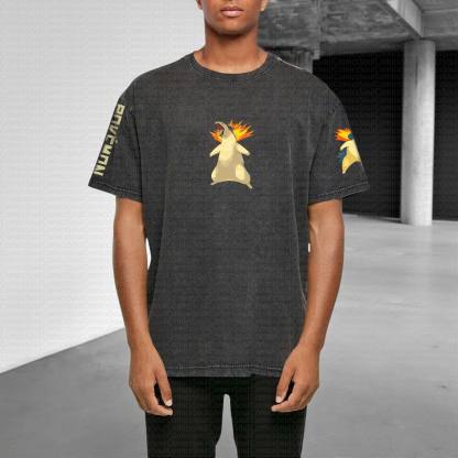 Unisex "Pokémon" Anime Style Vintage Washed T-Shirt