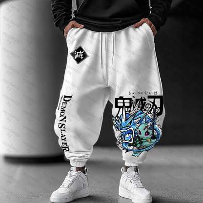 Unisex Anime Inspired Vintage Pants丨Demon Slayer X Pokémon