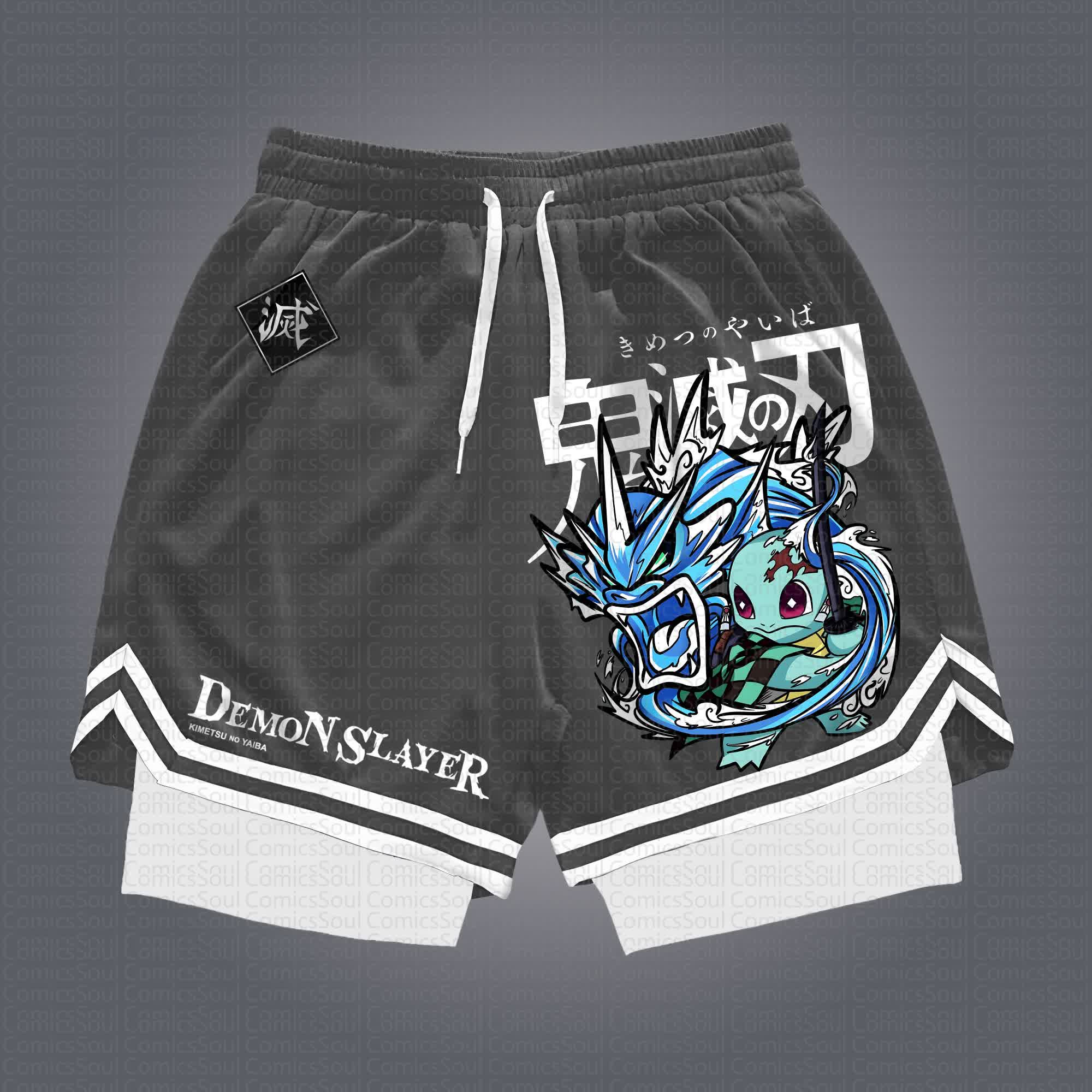 Unisex Casual Anime Streetwear Shorts 丨Demon Slayer X Pokémon