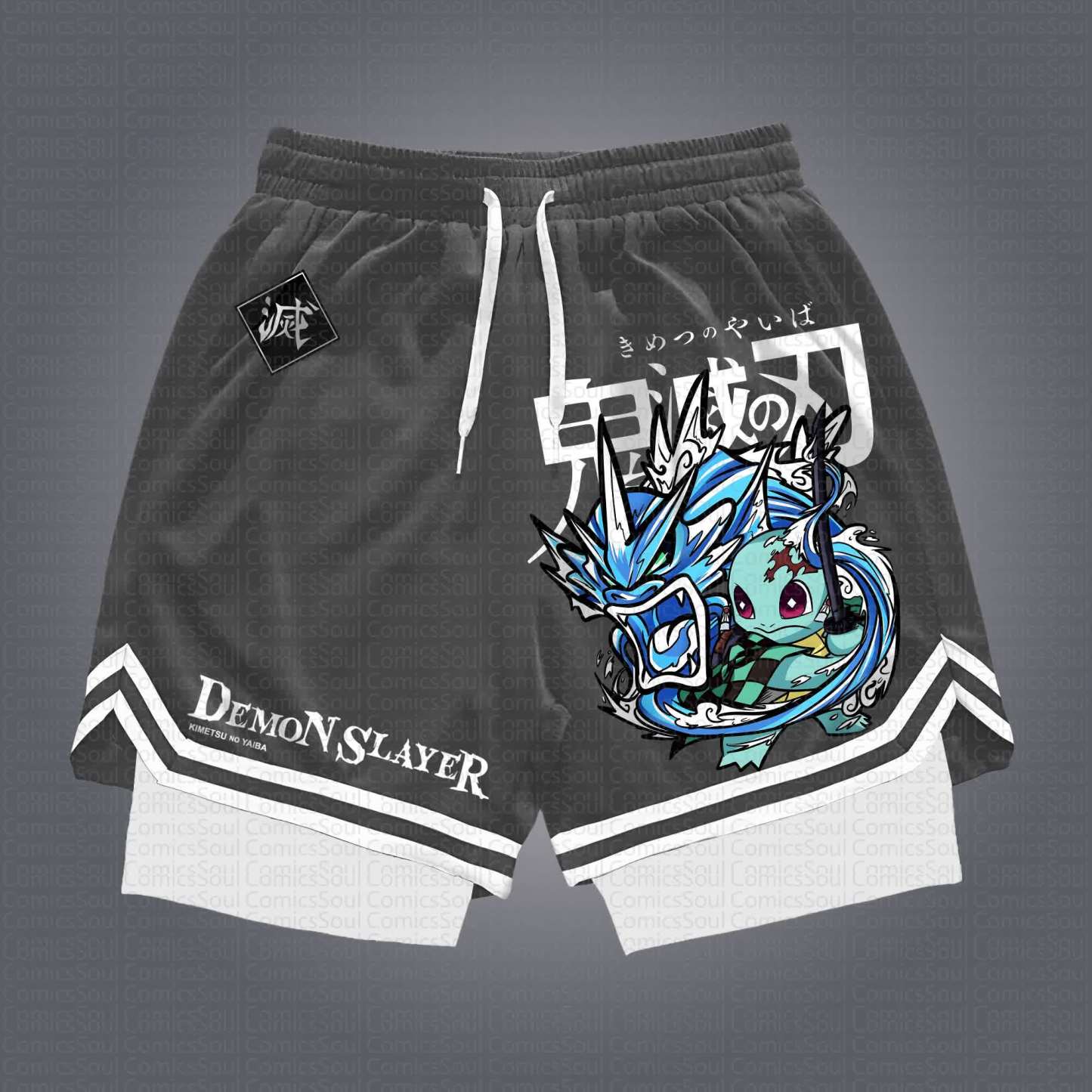 Unisex Casual Anime Streetwear Shorts 丨Demon Slayer X Pokémon