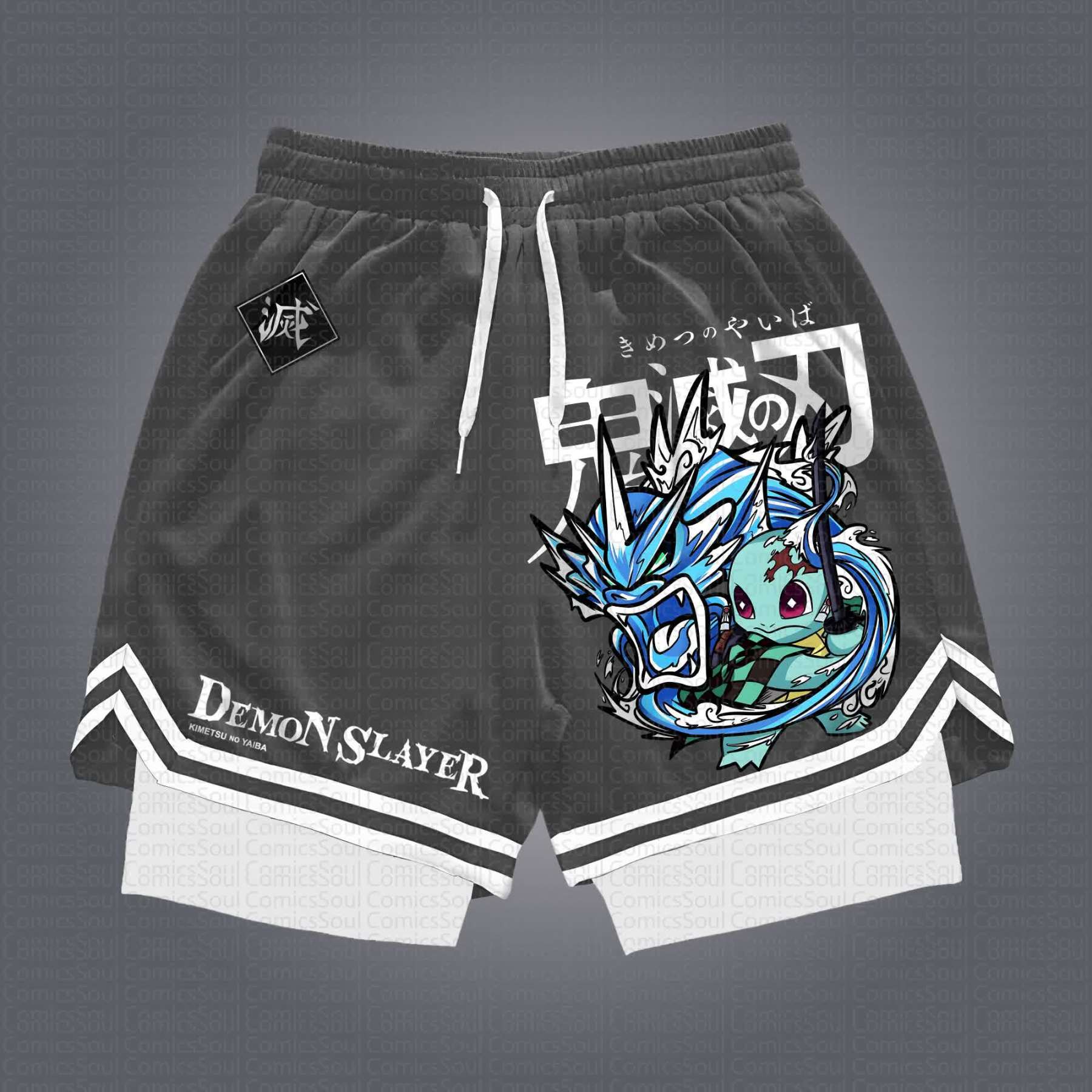 Unisex Casual Anime Streetwear Shorts 丨Demon Slayer X Pokémon