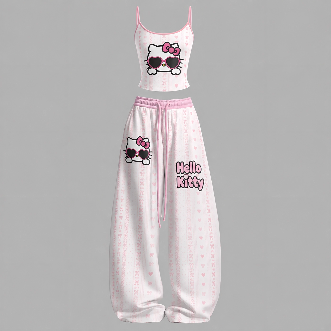 Hello Kitty Top & Elasticated Trousers Two-Piece Set