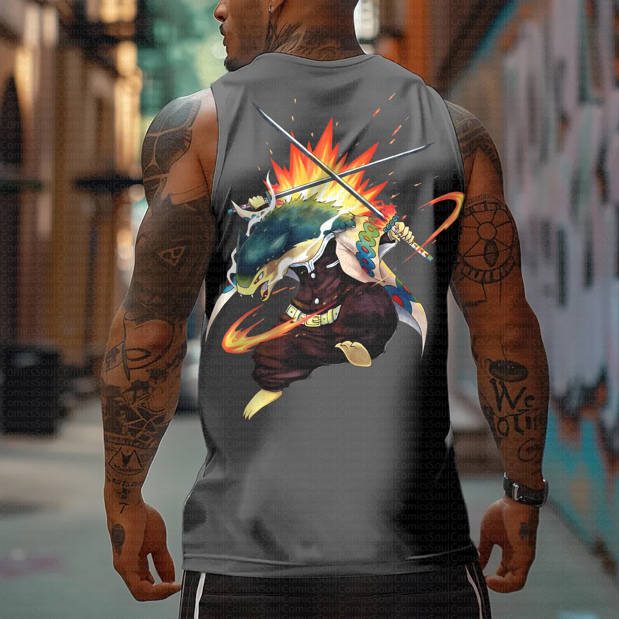 Unisex “Pokémon” Casual Anime  Tank Top