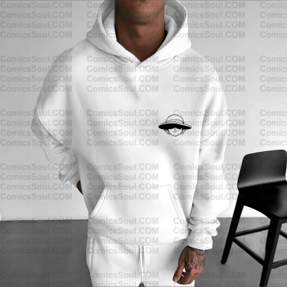 Plus Velvet Unisex Anime Graphic Streetwear Vintage Hoodie