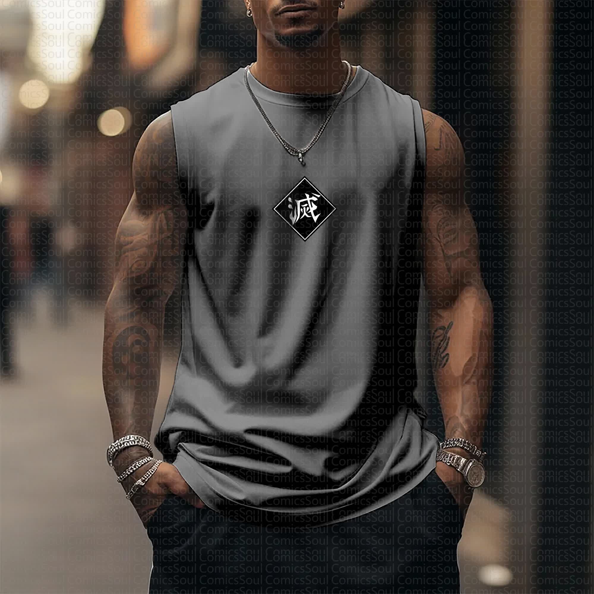 Unisex “Demon Slayer X Pokémon” Casual Anime  Tank Top