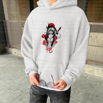 Unisex Anime Graphic Water wash Streetwear Vintage Hoodie