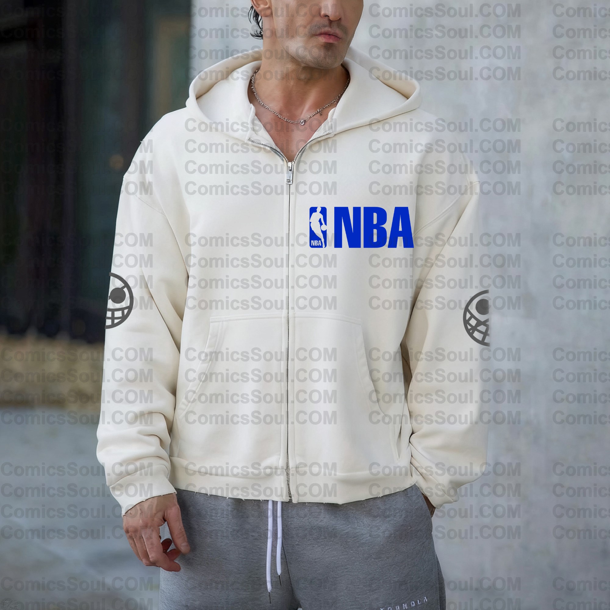 Unisex Graphic Streetwear Vintage Zipper Cardigan Plush Hoodie