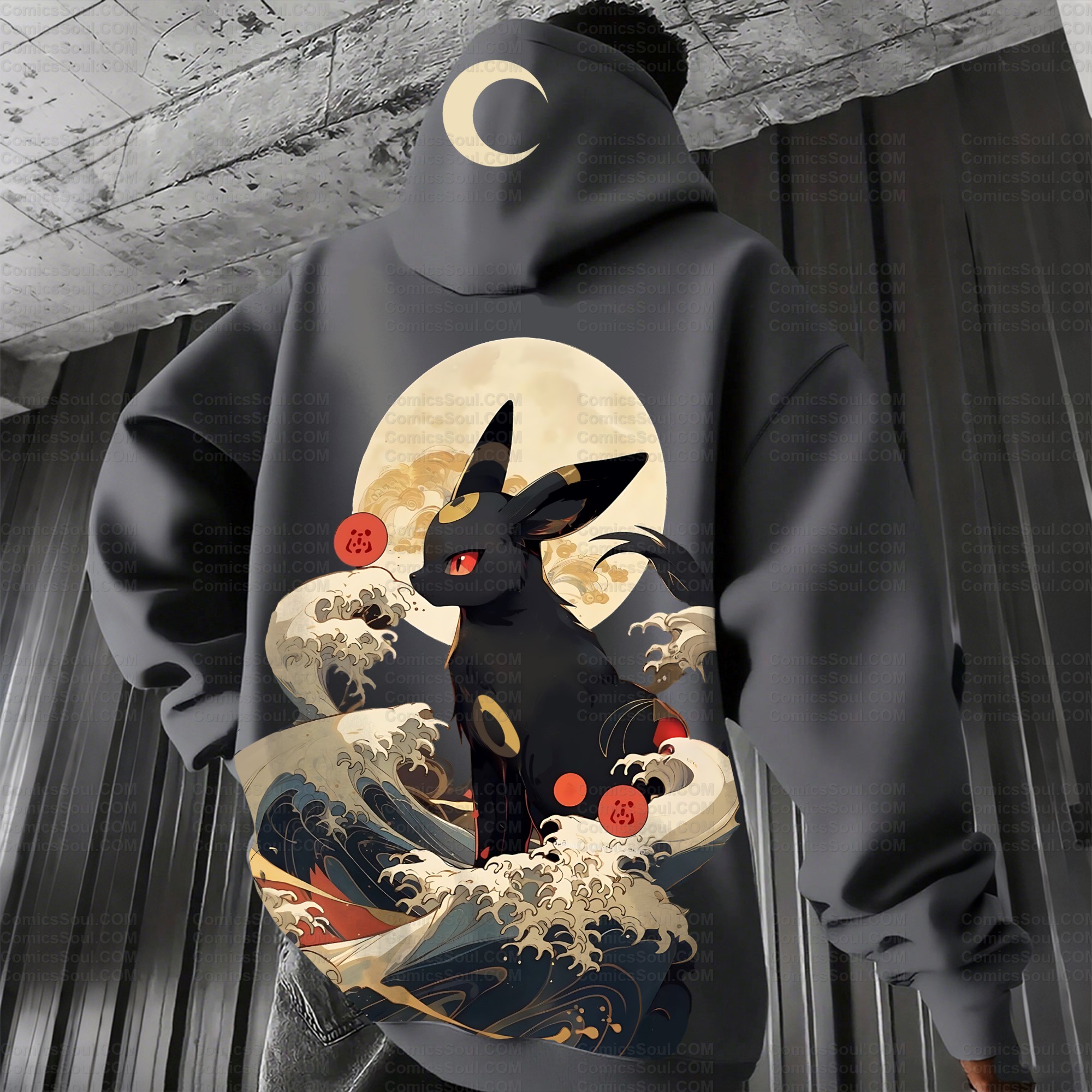 Plus Velvet Unisex Anime Graphic Streetwear Vintage Hoodie