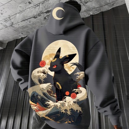Plus Velvet Unisex Anime Graphic Streetwear Vintage Hoodie