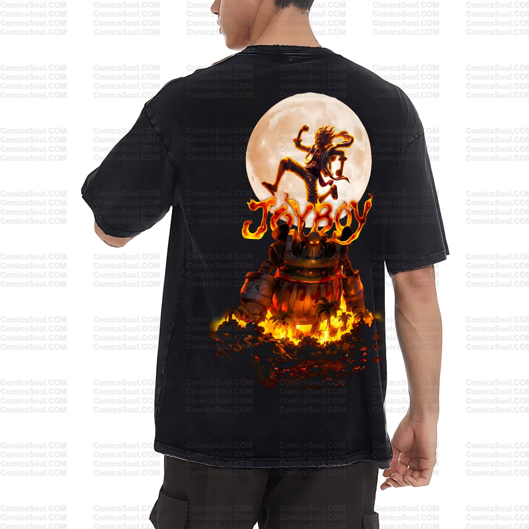 Unisex Anime Inspired Vintage Washed T-Shirt