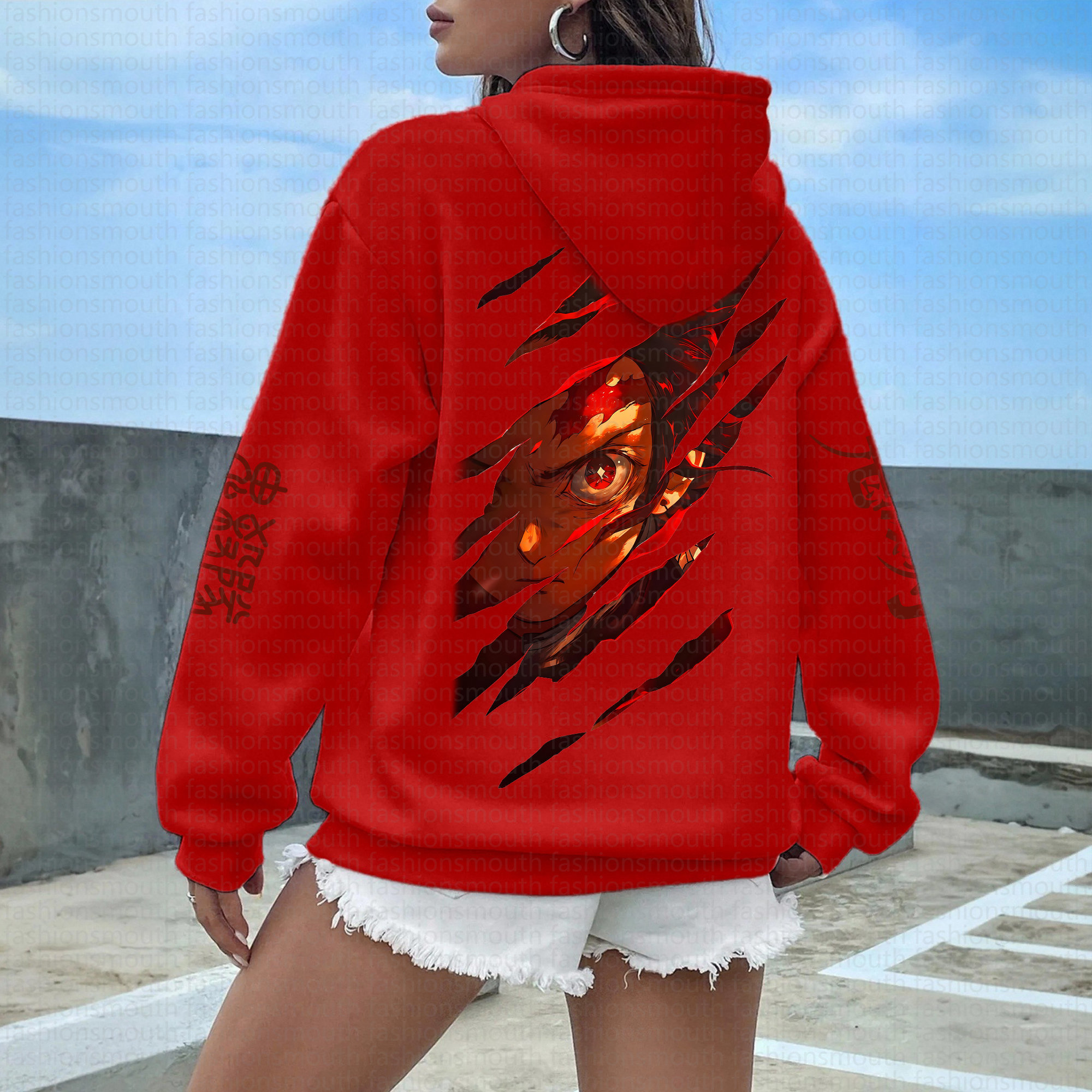 ‘’Demon Slayer" Anime Inspired Vintage Hoodie