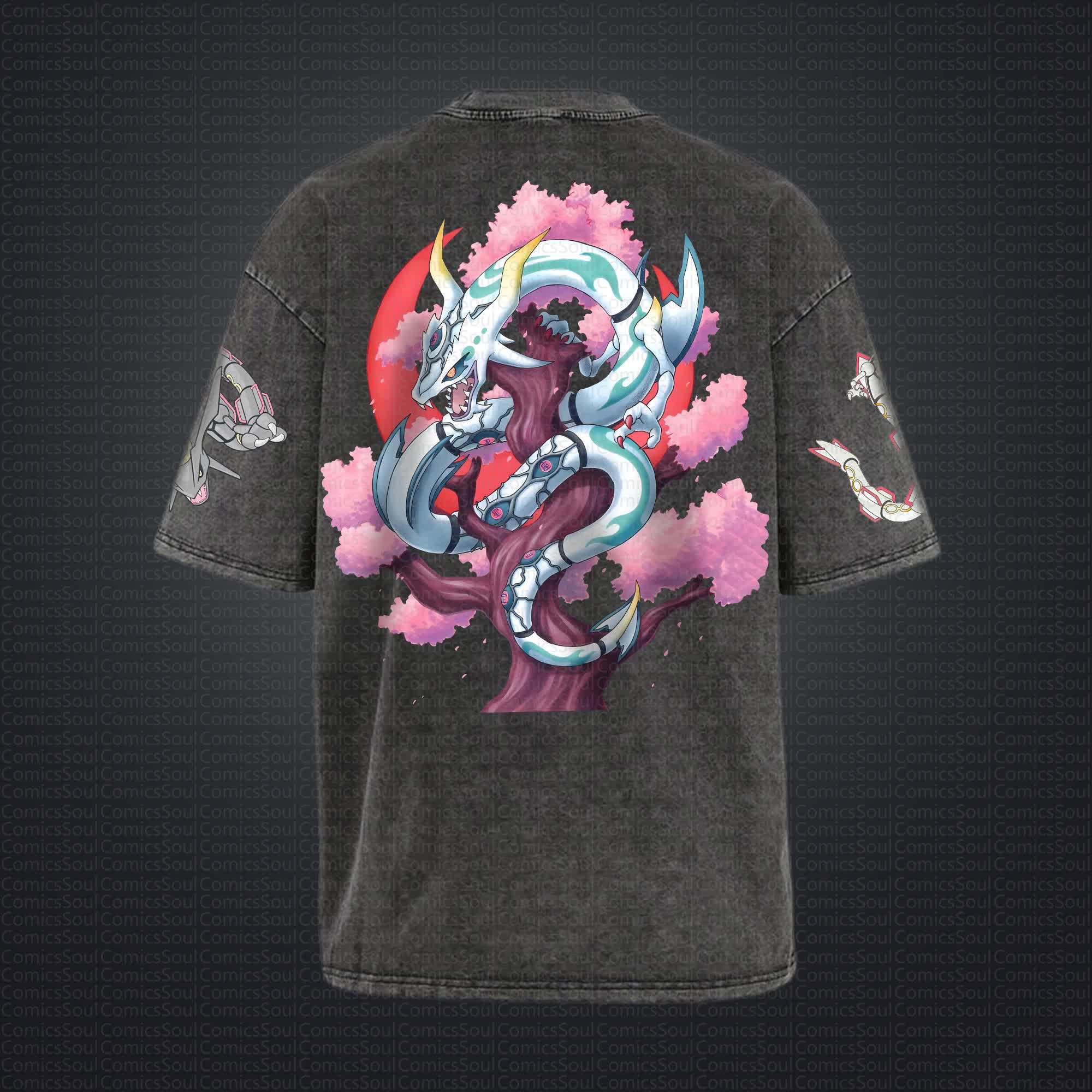 Unisex "Pokémon" Anime Style Vintage Washed T-Shirt