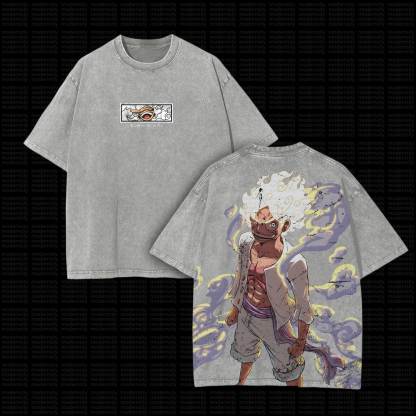 Unisex “One Piece” Anime Series Casual Washed T-shirt