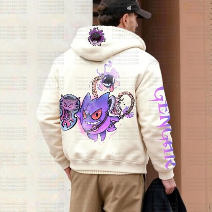 Unisex Graphic Streetwear Vintage Zipper Cardigan Plush Hoodie