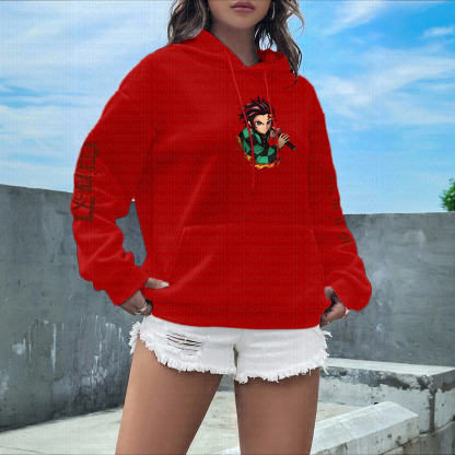 ‘’Demon Slayer" Anime Inspired Vintage Hoodie