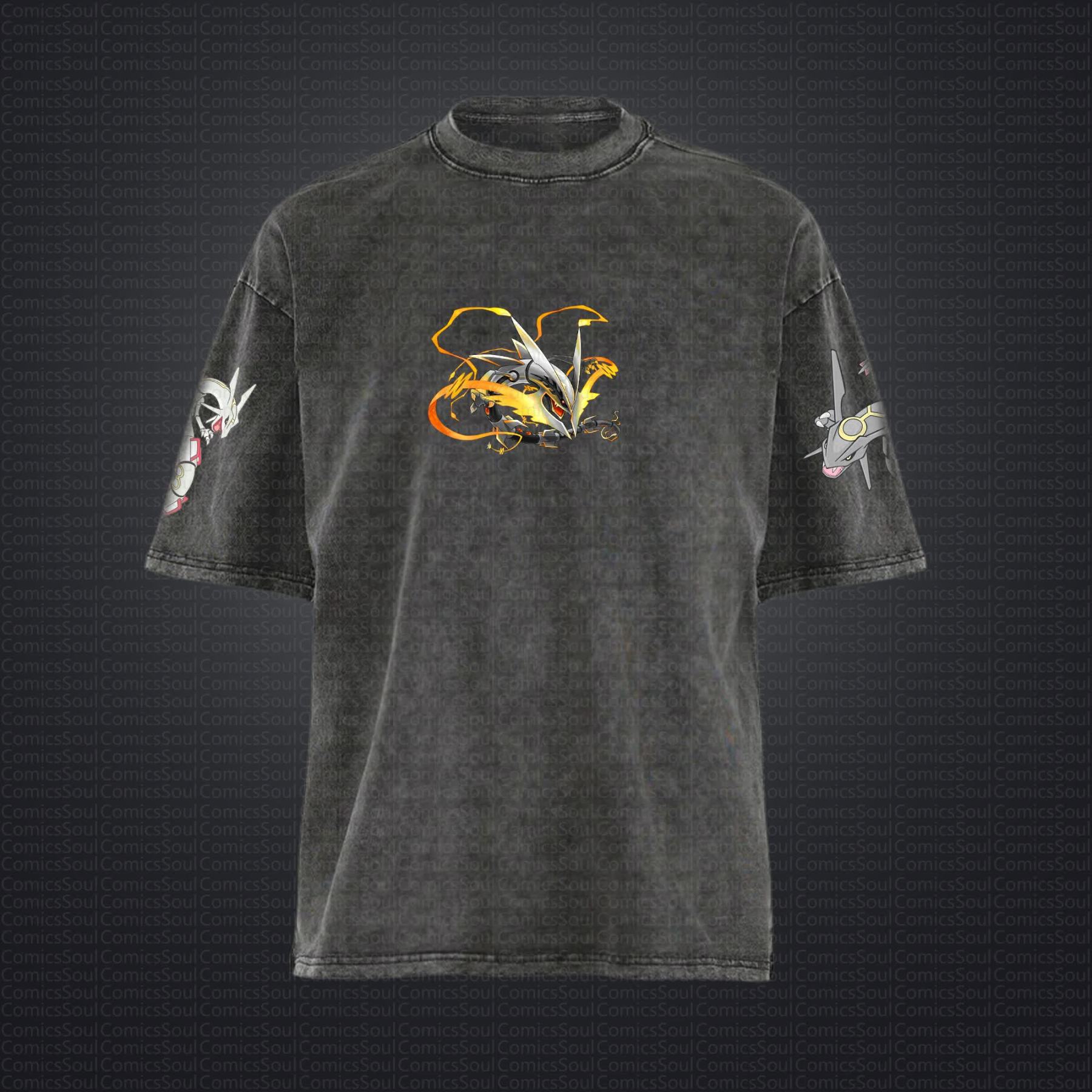 Unisex "Pokémon" Anime Style Vintage Washed T-Shirt