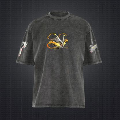 Unisex "Pokémon" Anime Style Vintage Washed T-Shirt