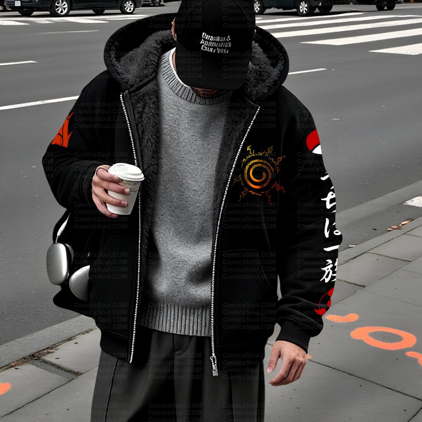 Unisex Graphic Streetwear Vintage Zipper Cardigan Plush Hoodid