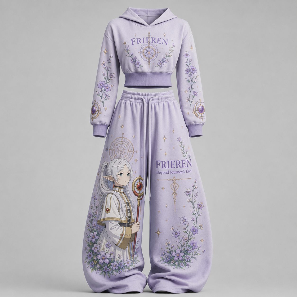 FRIEREN Hoodie & Pants TwoPiece Tracksuit Set