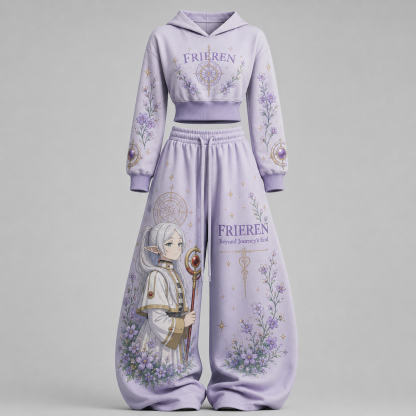 FRIEREN Hoodie & Pants TwoPiece Tracksuit Set