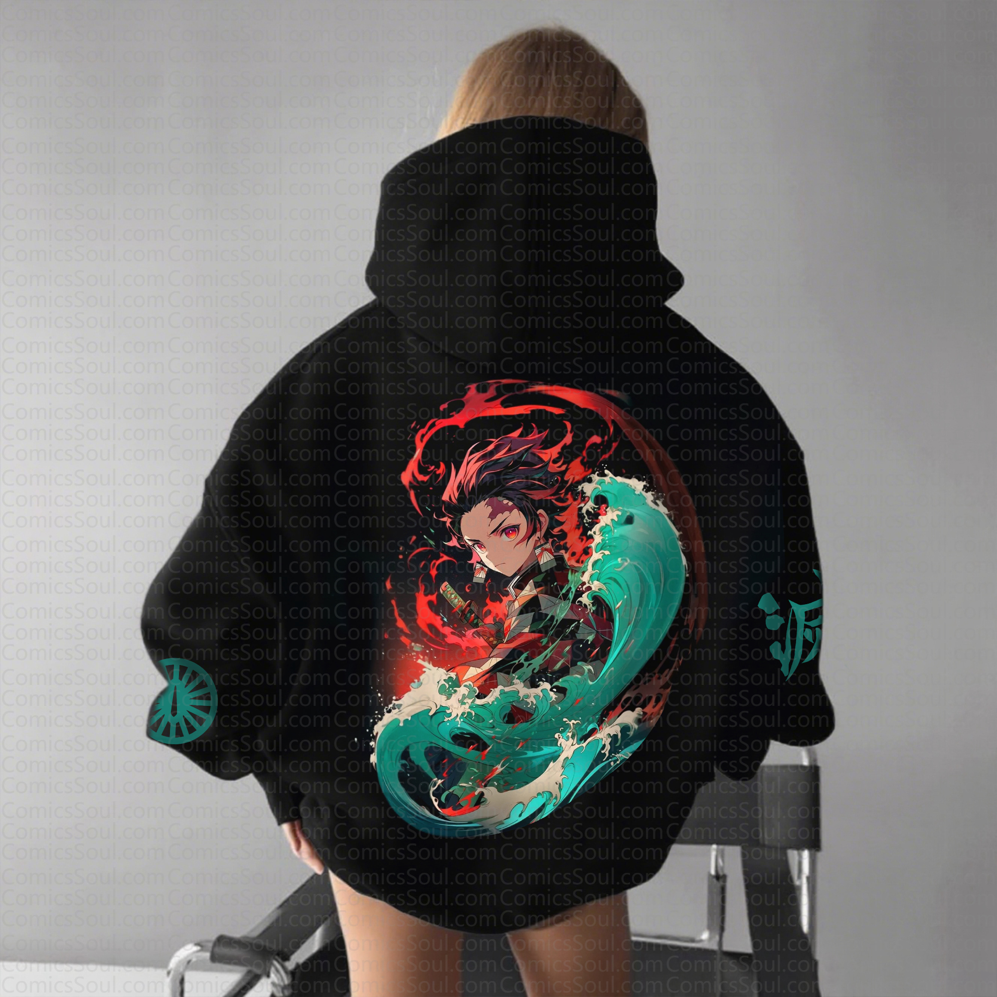 " Demon Slayer " Anime Inspired Vintage Hoodie