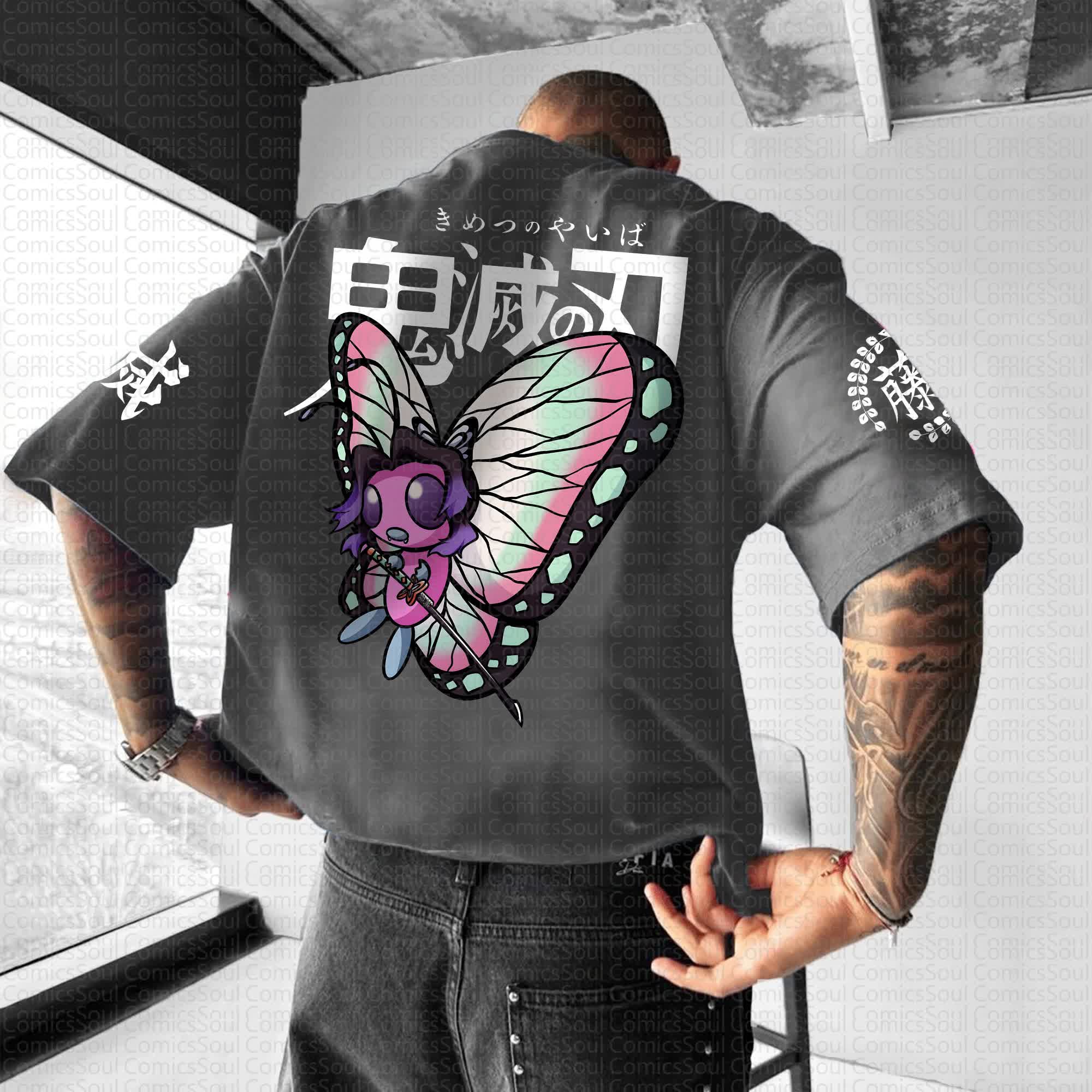 Unisex Anime Inspired Vintage T-Shirt丨Demon Slayer X Pokémon