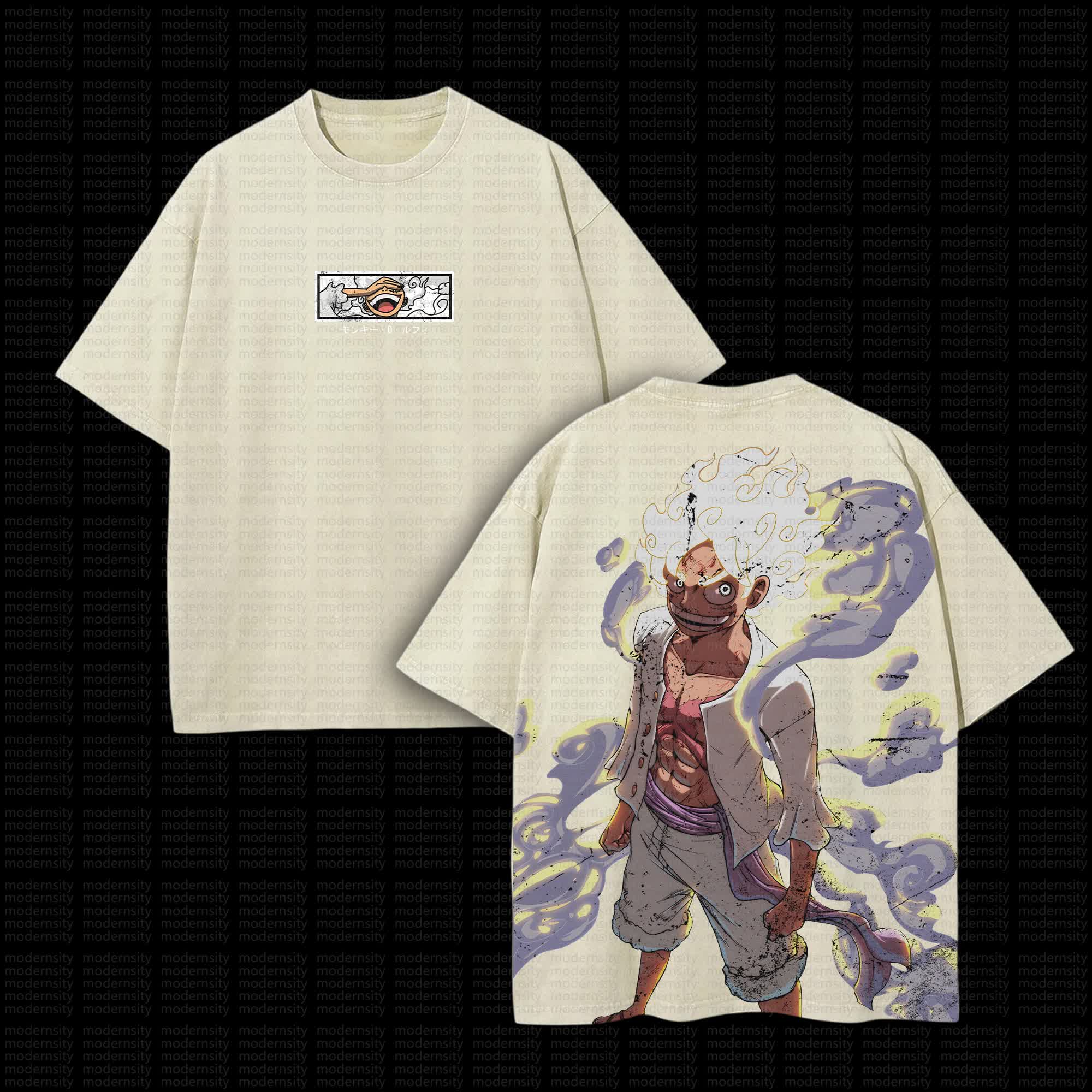 Unisex “One Piece” Anime Series Casual Washed T-shirt