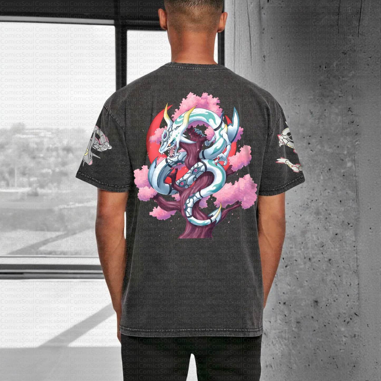 Unisex "Pokémon" Anime Style Vintage Washed T-Shirt