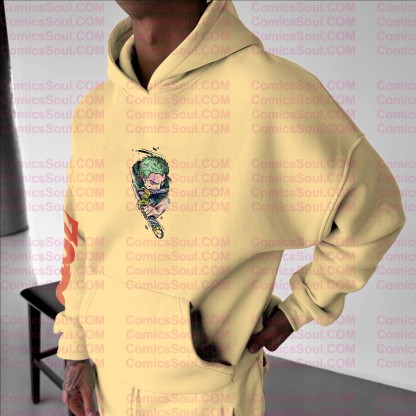 plus velvetUnisex Anime Graphic Streetwear Vintage Hoodie