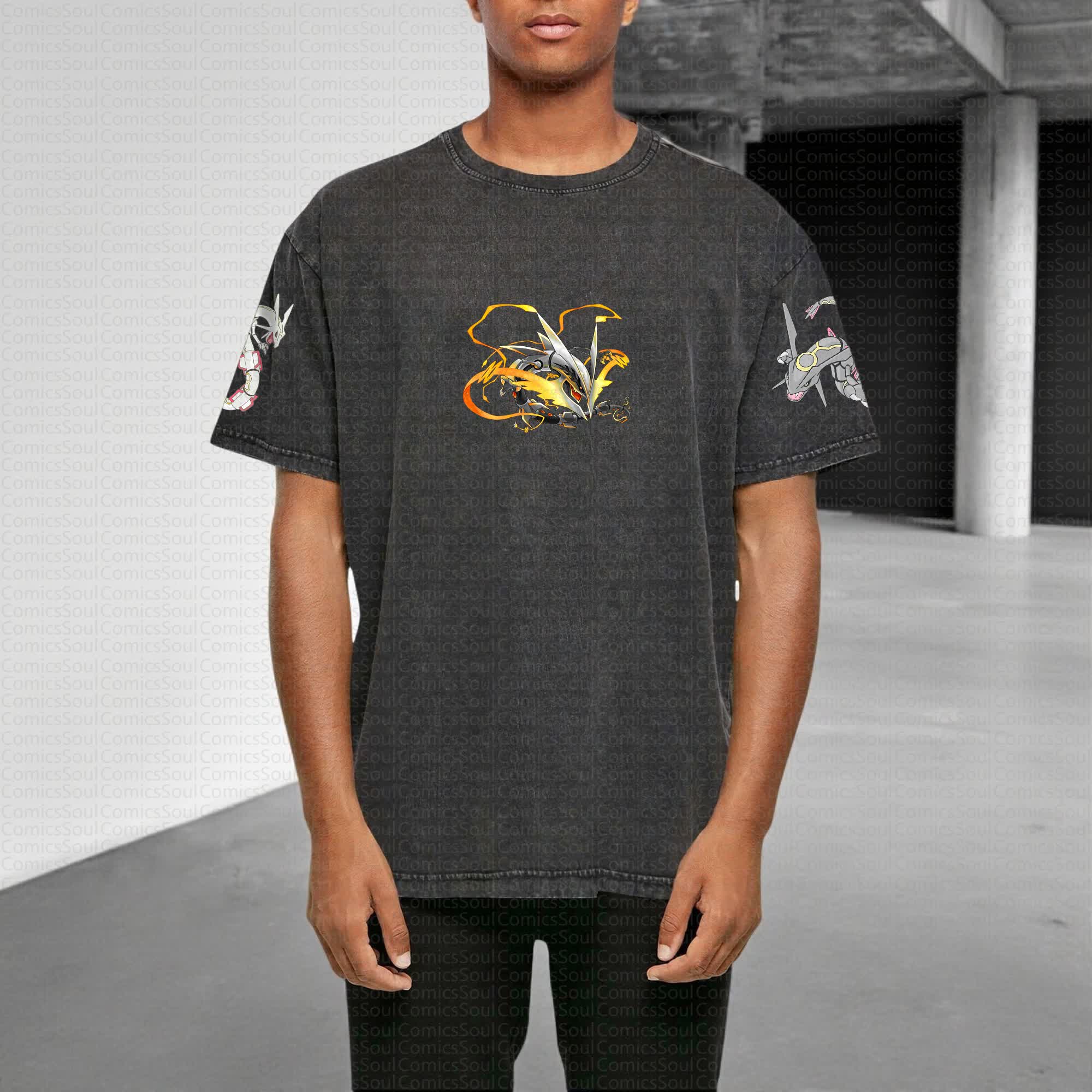 Unisex "Pokémon" Anime Style Vintage Washed T-Shirt