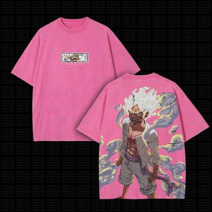 Unisex “One Piece” Anime Series Casual Washed T-shirt